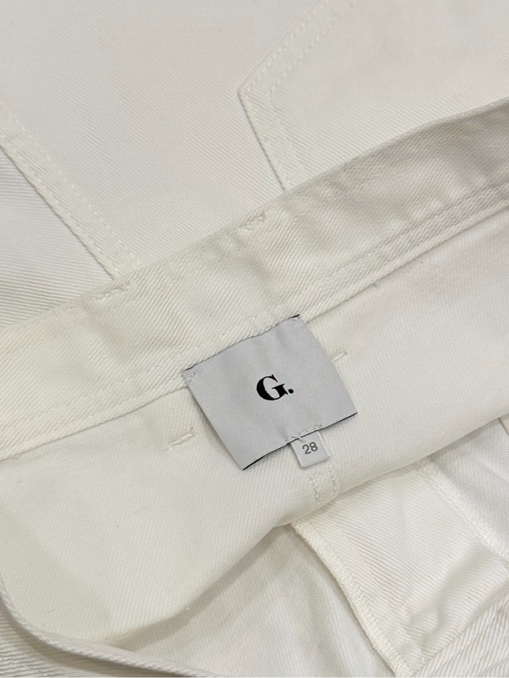 G. Label by goop The Polished Jean Shorts High Waist White Denim - Picture 4 of 6